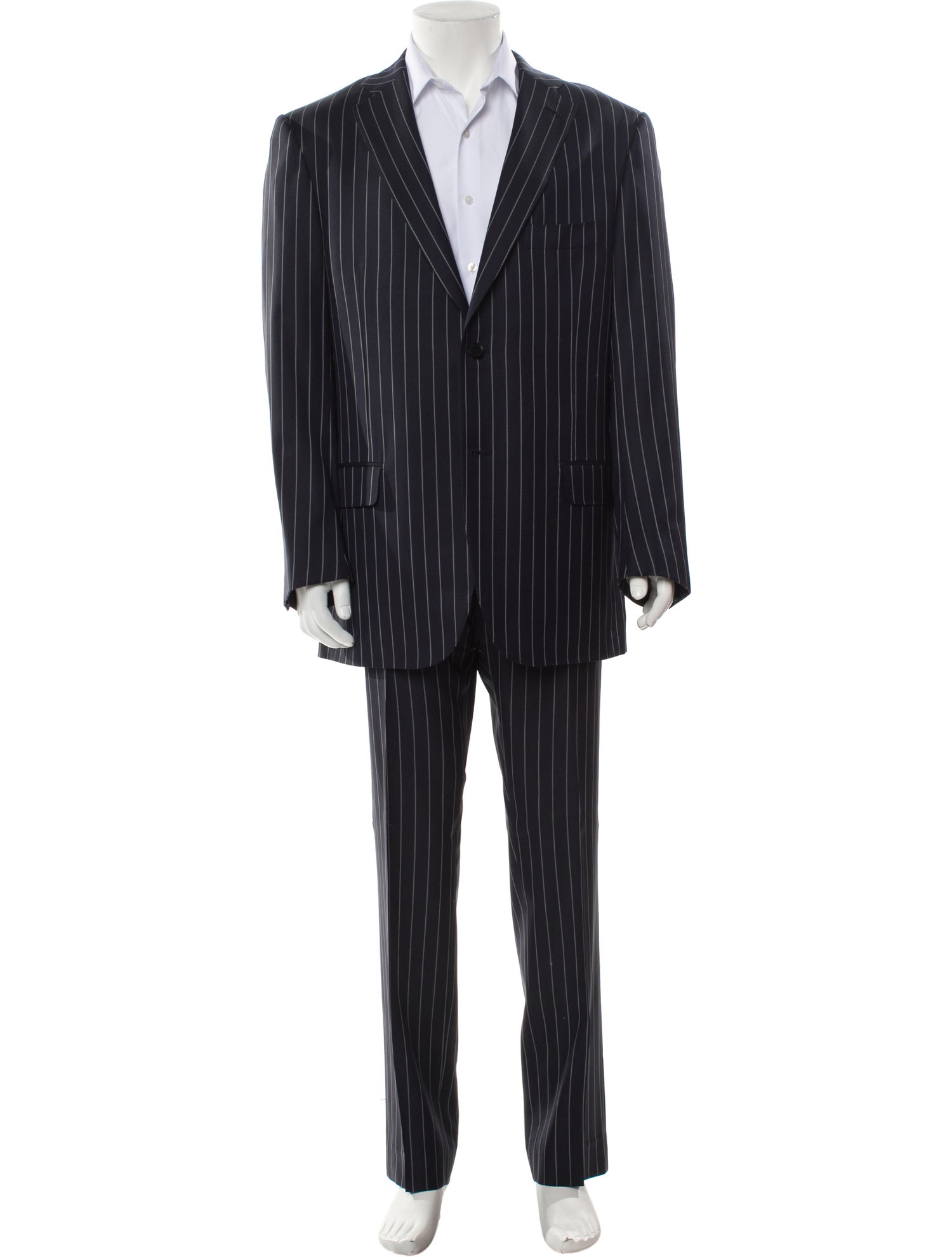 Isaia Wool Striped Two-Piece Suit